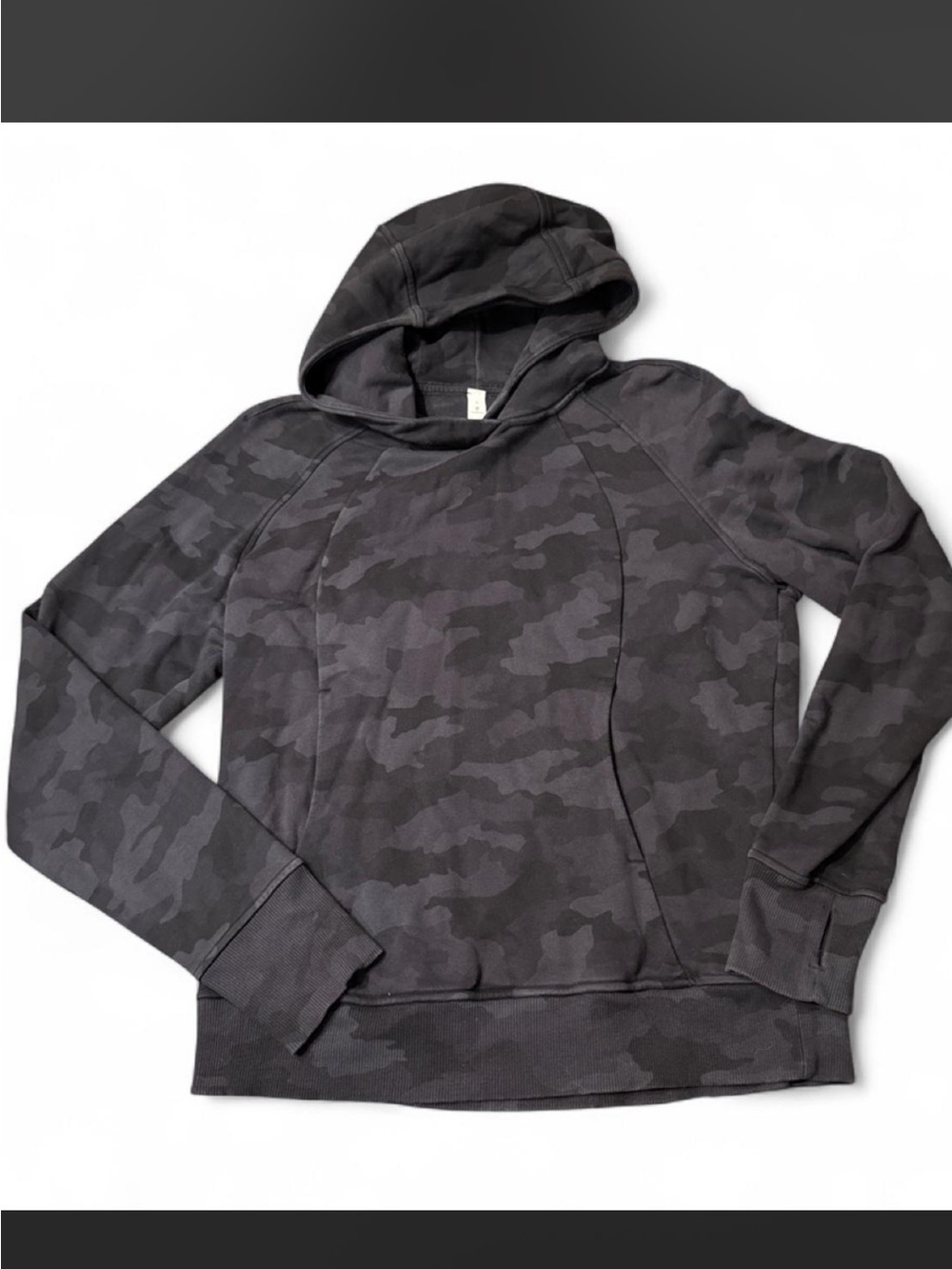 Lululemon Heritage 365 Camo Hoodie - Charcoal gray and black size 6
